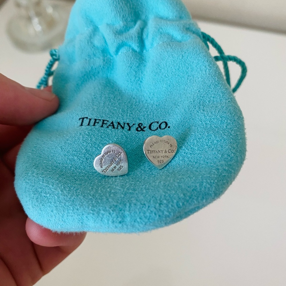 Return to Tiffany Mini Heart Stud Earrings 925